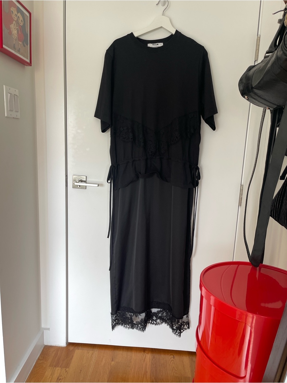 Black Lace Trim MSGM Dress